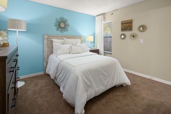 Plush carpet in bedrooms